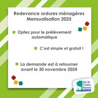 MENSUALISATION DE LA REDEVANCE 2025