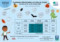 LES PLANNINGS DES VACANCES D'AUTOMNE